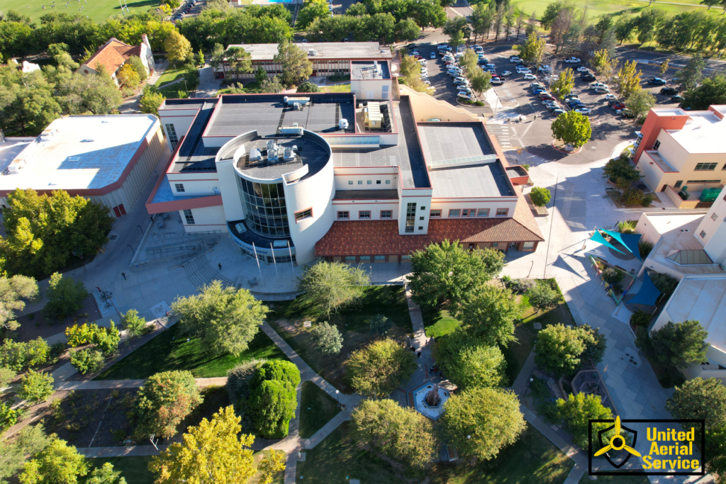New Mexico Tech Fidel Center Aerial Photograph by United Aerial Service LLC